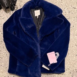 Avec Les Filles Navy Teddy Jacket